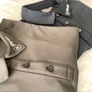 PING Golf Men’s Harrison Solid Polos - Lot of 2